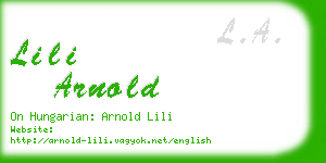 lili arnold business card